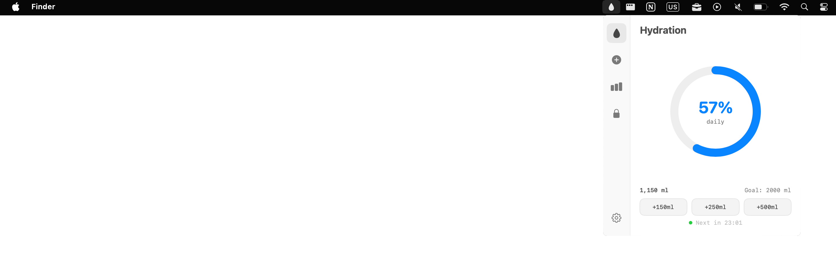 macOS menu bar with Gluck